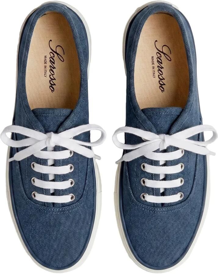 Scarosso Sirio Drill katoenen sneakers Blauw - Foto 2