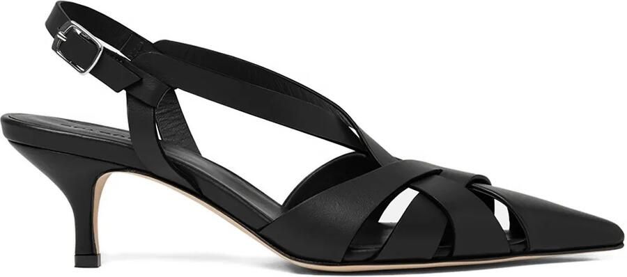 Scarosso Slingback pumps met puntige neus Zwart