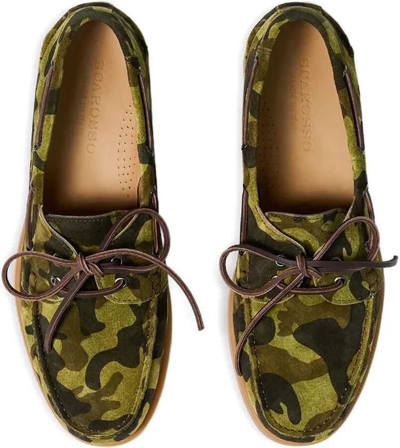 Scarosso Suède bootschoenen met camouflageprint Bruin - Foto 2