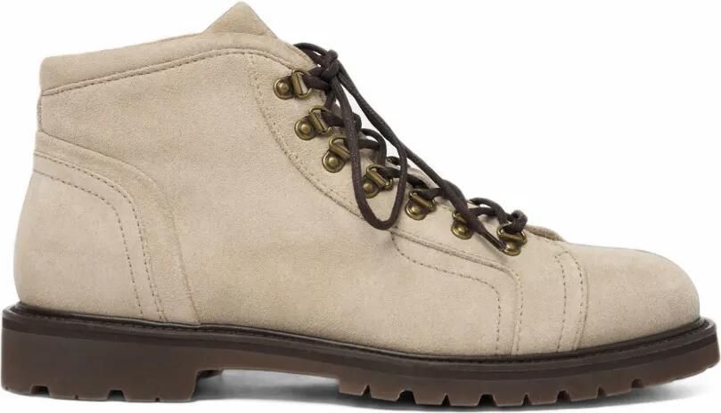 Scarosso Theodore suede hiking boots Beige
