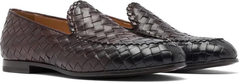 Scarosso Vittorio geweven leren loafers Bruin - Foto 5