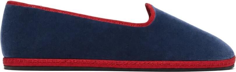 Scarosso William IV fluwelen slippers Blauw