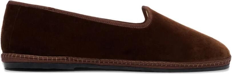 Scarosso William IV fluwelen slippers Bruin