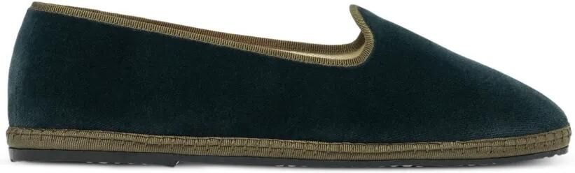 Scarosso William IV fluwelen slippers Groen