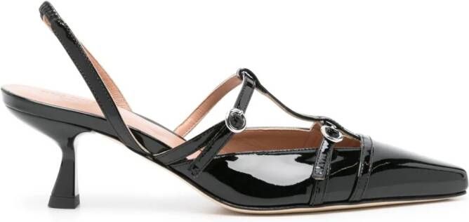 Scarosso Selena 50mm patent-leather pumps Zwart