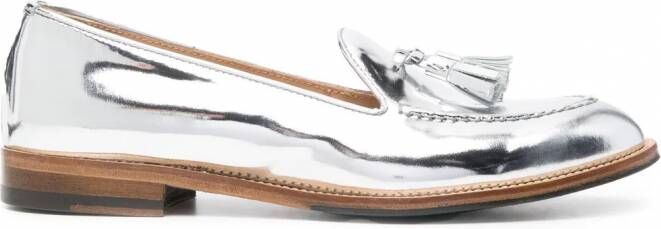 Scarosso Sienna loafers van lakleer Zilver