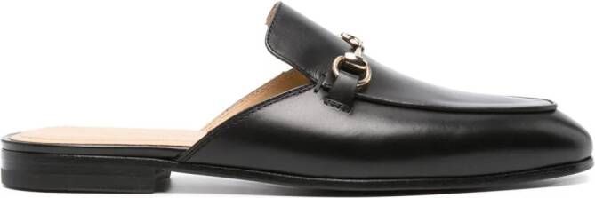 Scarosso Slippers met Horsebit-detail Zwart