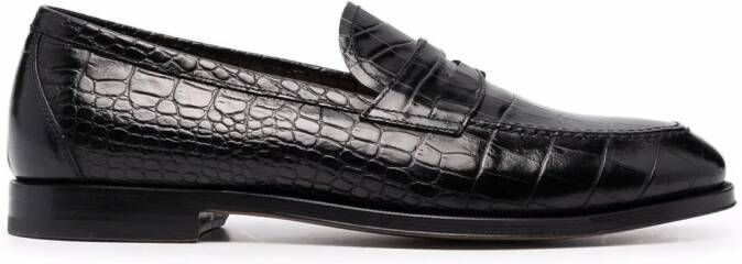 Scarosso Stefano leren loafers Zwart