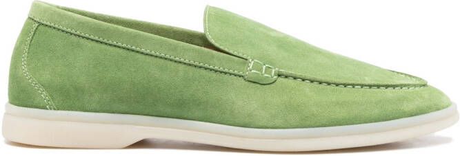 Scarosso Suède loafers Groen