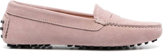 Scarosso Suède loafers Roze