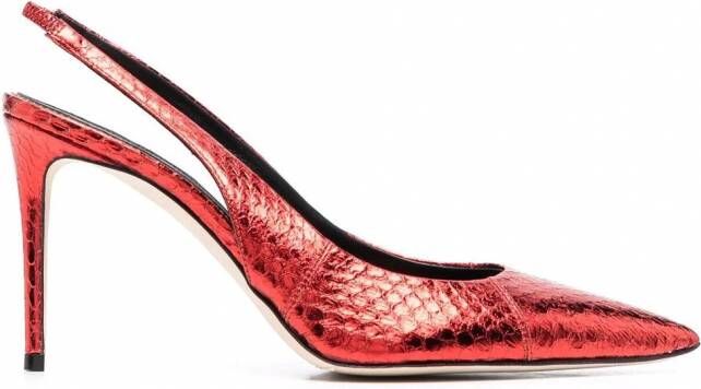 Scarosso Sutton elaphe pumps Rood