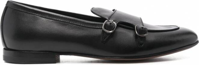 Scarosso Virginia leren loafers Zwart