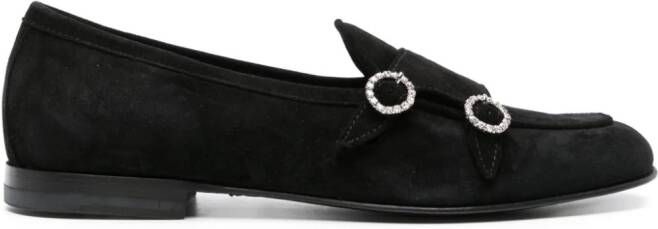 Scarosso Virginia suède loafers Zwart