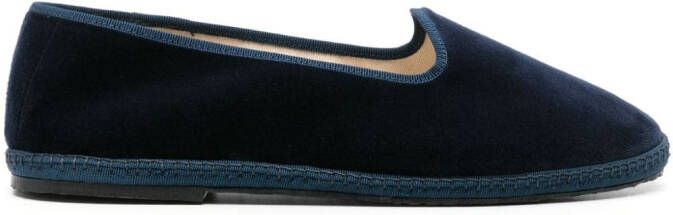 Scarosso William IV velvet loafers Blauw