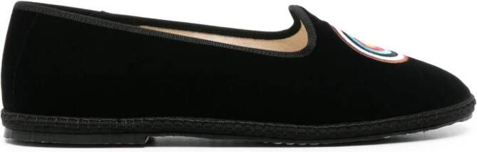 Scarosso William IV velvet loafers Zwart