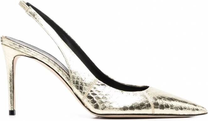 Scarosso x Brian Atwood Sutton slingback pumps Goud