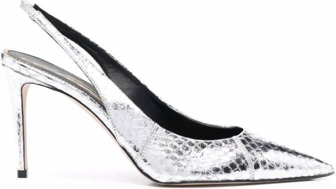 Scarosso x Brian Atwood Sutton slingback pumps Zilver