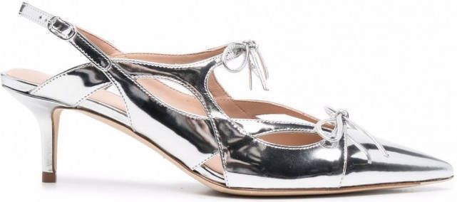 Scarosso x Paula Cademartori Cinderella leren pumps Zilver