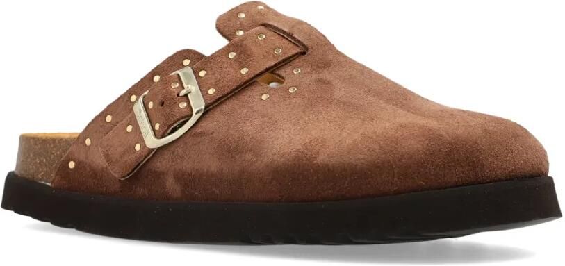 Scholl Beatriz Clog muiltjes met studs Bruin - Foto 4