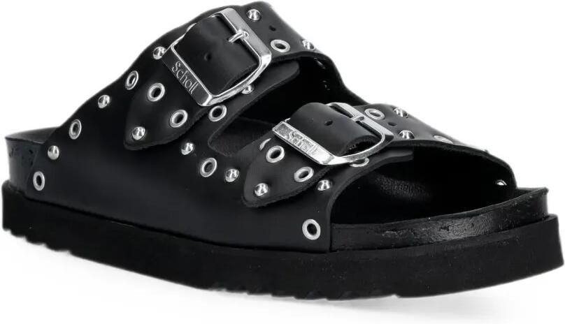 Scholl Beatriz Ring slippers verfraaid met ringlets en studs Zwart - Foto 3