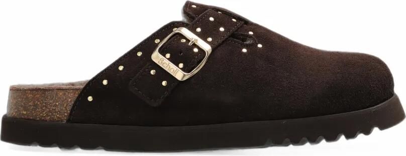 Scholl Beatriz muiltjes met studs Bruin