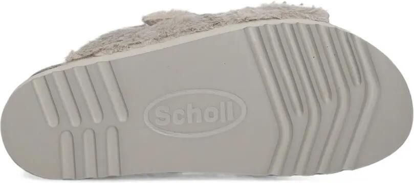 Scholl Belle slippers van imitatiebont met gespsluiting Grijs - Foto 5