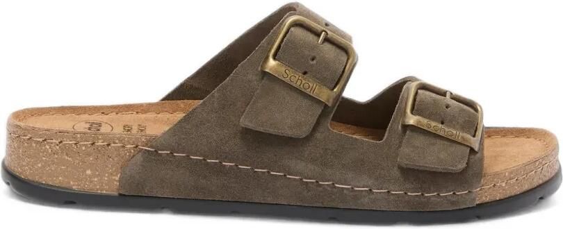Scholl Bora sandalen met gespsluiting Groen