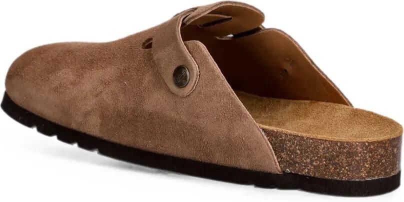 Scholl Boston suède slippers met gespsluiting Bruin - Foto 4