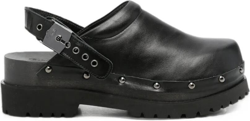 Scholl Cindy studded mules Zwart