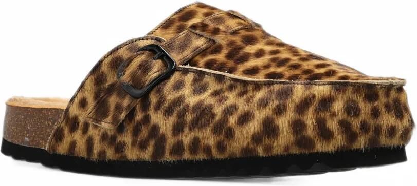 Scholl Dakota Fur leopard-print clogs Bruin - Foto 4
