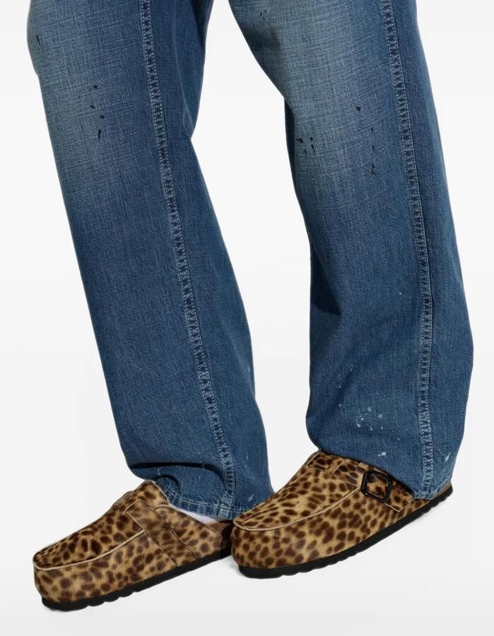 Scholl Dakota Fur leopard-print clogs Bruin - Foto 2