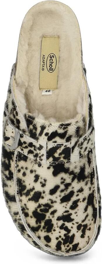 Scholl Dakota muiltjes met dieren-print Wit