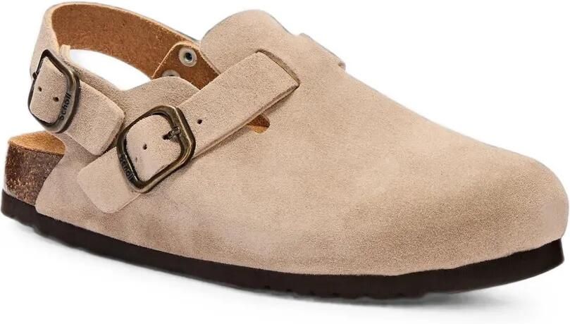 Scholl Fae slippers met hielbandje Beige - Foto 3