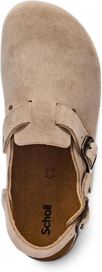 Scholl Fae slippers met hielbandje Beige - Foto 4