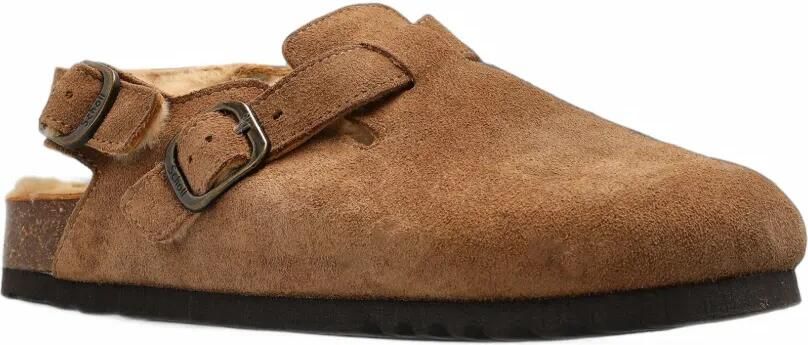 Scholl Fae Backstrap suède sandalen Bruin - Foto 5