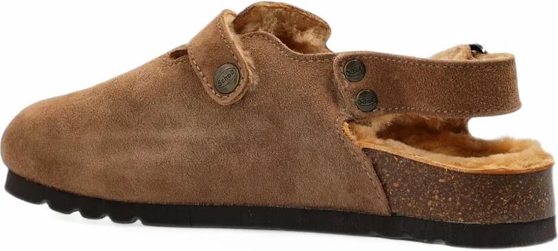 Scholl Fae Backstrap suède sandalen Bruin - Foto 4
