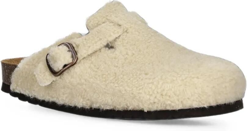Scholl Fae slippers met lammy-effect en gespsluiting Beige - Foto 2