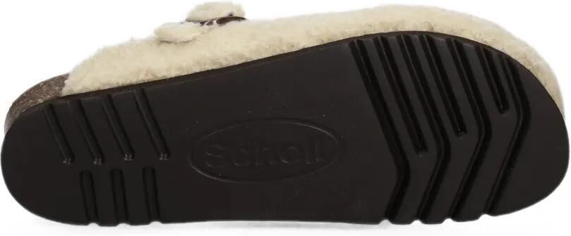 Scholl Fae slippers met lammy-effect en gespsluiting Beige - Foto 5