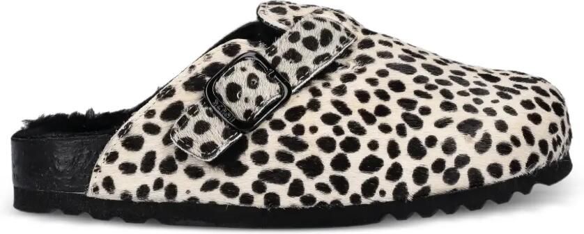 Scholl Fae Dalmatian muiltjes met gesp Beige