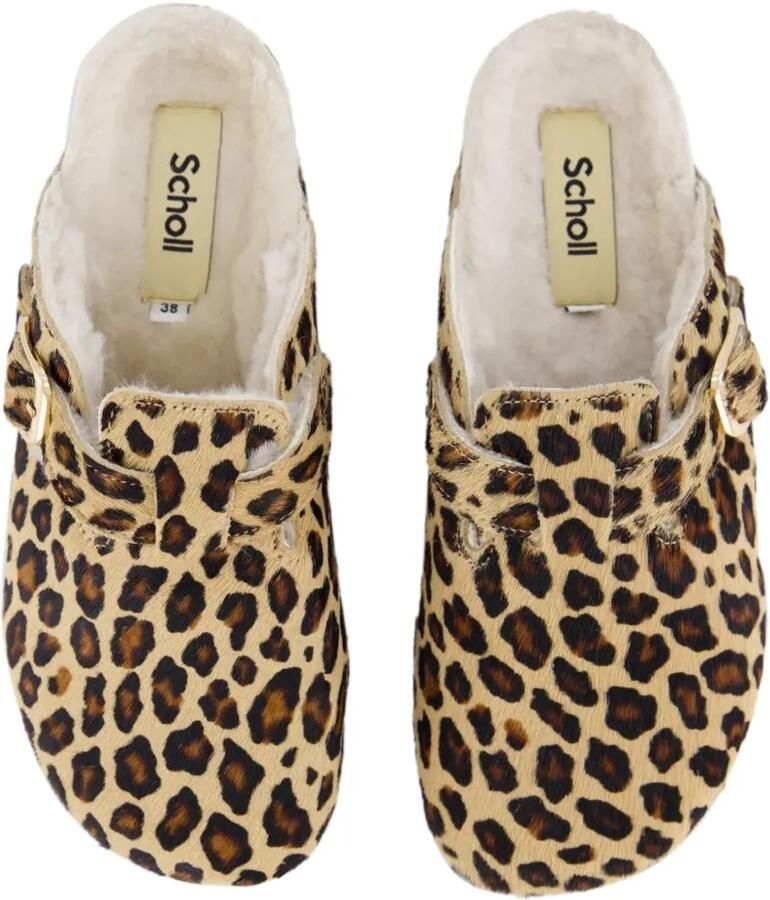 Scholl Fae muiltjes met luipaardprint Beige - Foto 3