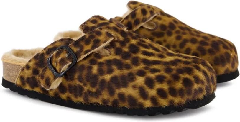 Scholl Fae New F muiltjes met luipaard-print Bruin - Foto 4