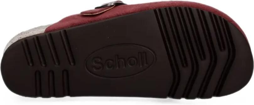 Scholl Fae suède muiltjes met gespsluiting Rood - Foto 4