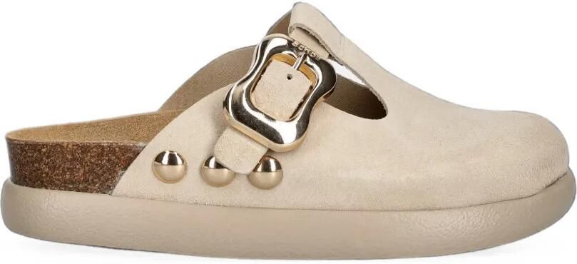 Scholl Flora leren muiltjes Beige