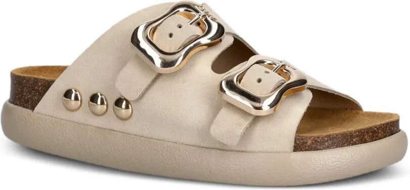 Scholl Flora platte sandalen met studs Wit - Foto 3