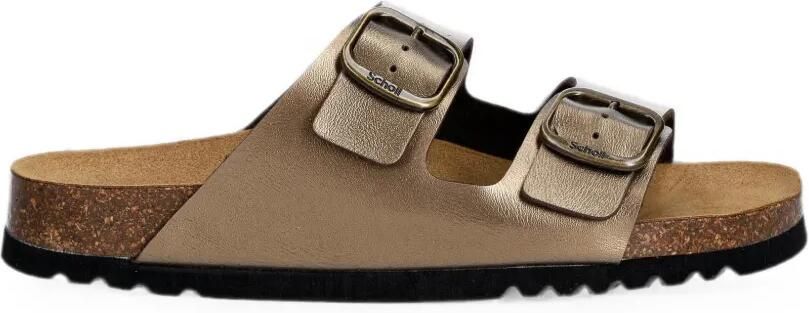 Scholl Josephine slippers met gespsluiting Goud