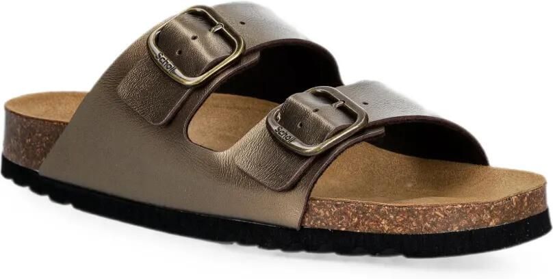 Scholl Josephine slippers met gespsluiting Goud - Foto 3