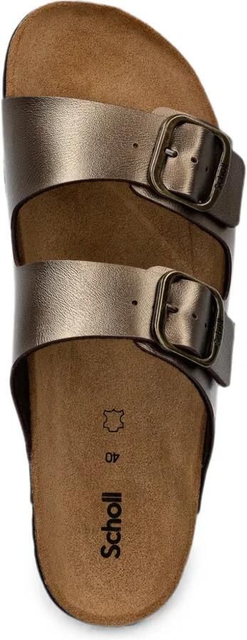 Scholl Josephine slippers met gespsluiting Goud - Foto 4