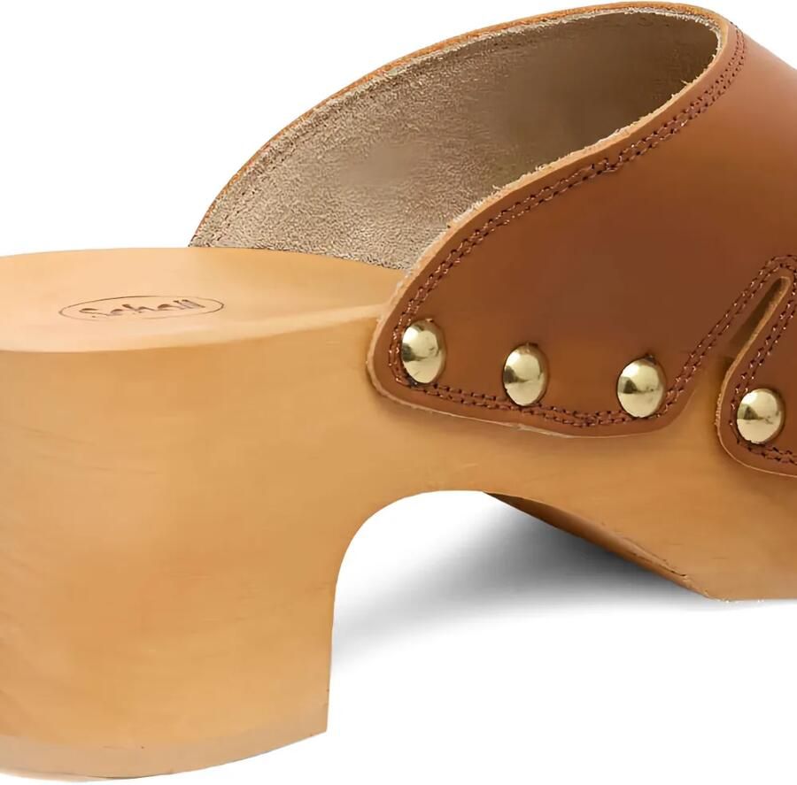 Scholl Leren sandalen met studs Bruin - Foto 2