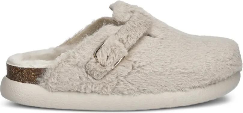 Scholl Muiltjes met gespbandje Beige