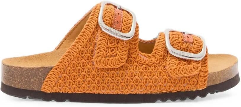 Scholl Noelle gehaakte slippers Oranje